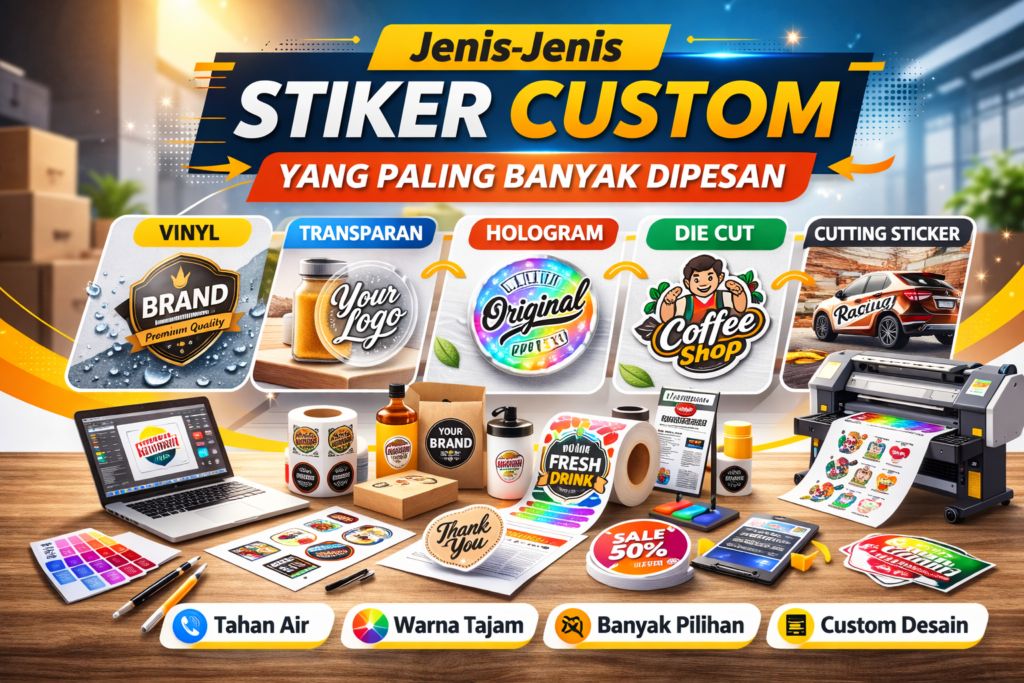 jenis-jenis stiker custom yang paling banyak dipesan