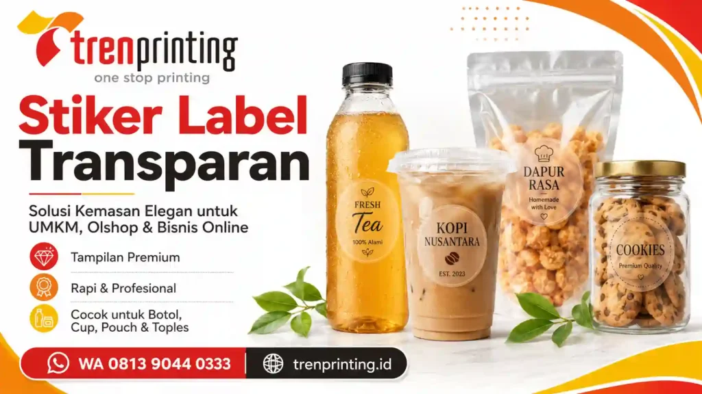 Stiker Label Transparan